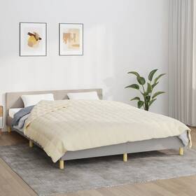 3154875 Vidaxl Weighted Blanket Light Cream