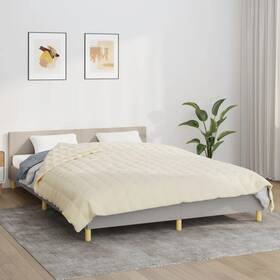 3154877 Vidaxl Weighted Blanket Light Cream
