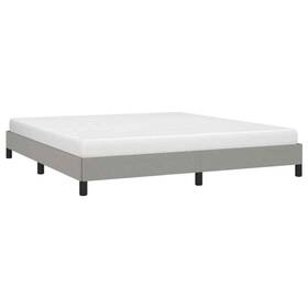 346767 Vidaxl Bed Frame Platform Light Gray 72 Inch X83.9 California King Fabric