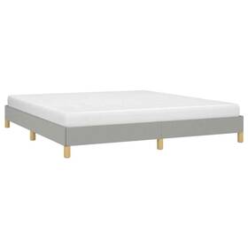 346865 Vidaxl Bed Frame Platform Light Gray 72 Inch X83.9 California King Fabric
