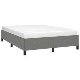 347105 Vidaxl Bed Frame Platform Double Base Dark Gray 53.9 Inch X74.8 Full Fabric