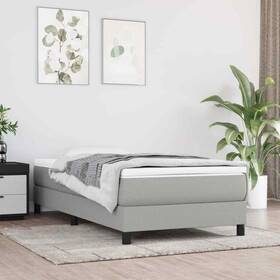 347854 Vidaxl Spring Mattress Single Bed Foam Bed-in-a-box Light Gray Twin