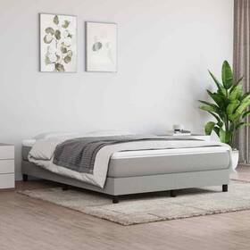 347870 Vidaxl Pocket Spring Single Bed Mattress Light Gray Fabric Full Medium Hardness