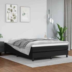 347873 Vidaxl Pocket Spring Single Bed Mattress Black Faux Leather Full Medium Hardness