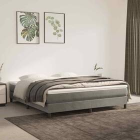 347883 Vidaxl Pocket Spring Single Bed Mattress Light Gray Velvet Queen Medium Hardness
