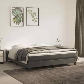 347892 Vidaxl Pocket Spring Single Bed Mattress Dark Gray Velvet King Medium Hardness