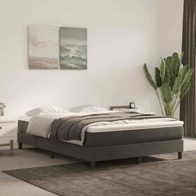 Vidaxl 720287161905 Pocket Spring Single Bed Mattress Dark Gray Velvet Full Medium Hardness