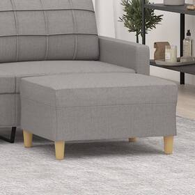 X16.1 Vidaxl 720287185741 Footstool Light Gray 27.6 Inch X21.7 Fabric