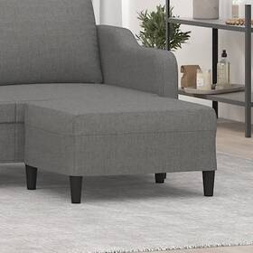 X16.1 Vidaxl 720287186076 Footstool Dark Gray 27.6 Inch X21.7 Fabric