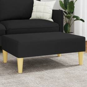 X12.2 Vidaxl 721012459946 Footstool Black 30.3 Inch X21.7 Fabric