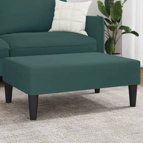 X12.2 Vidaxl 721012459984 Footstool Dark Green 30.3 Inch X21.7 Velvet