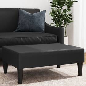 X12.2 Vidaxl 721012460010 Footstool Black 30.3 Inch X21.7 Faux Leather