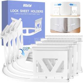 Vsbfs001 Visatai Upgraded Bed Sheet Holders For Corners - 4 Pcs Non-slip Grippers And Fitt