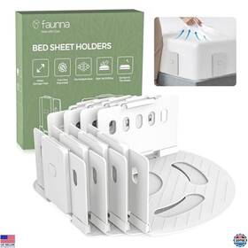 Fafs001-amzus Visit The Faunna Store Extra Large And Wide Bed Sheet Holders For Corners Heavy Duty Fitted