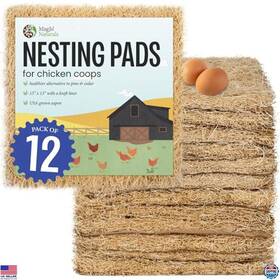 B076zsjbwd Visit The Magjo Store Premium Aspen Nesting Liners - 12 Pack Excelsior Pads For Chicken Bedding