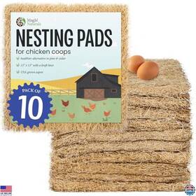 B0851rqtl3 Visit The Magjo Store Aspen Nesting Pads - 10 Pack Excelsior Liners For Chicken Coops And Boxes
