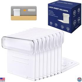 B0fm32m2gr Visit The Pipapi Store Adjustable Bed Sheet Holders With Lock Clips And Elastic Straps - Fits All Sizes