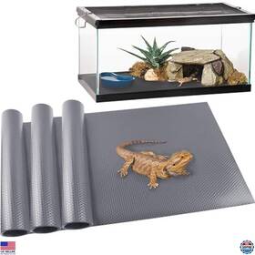 B0cm9jy71x Visit The Tcypuhl Store Premium Reptile Carpet Mat Set - 3 Pcs Grey Thicker Flooring For Bearded Dragons