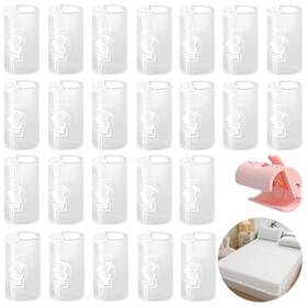 Cdj-100 Vividcasa 24-pack Bed Sheet Clips Safe No-snap Back Design Upgraded Straps