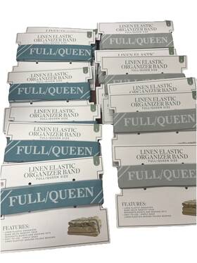 Vivitar Sakar International 681066123911 Full Queen Size Linen Elastic Organizer Storage Band Duvet 14 Pack