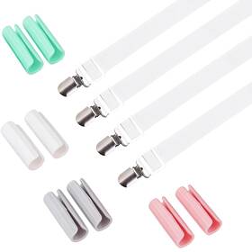 Vrshmb E-25920 Adjustable Bed Sheet Grippers With 8 Holders And 4 Straps White
