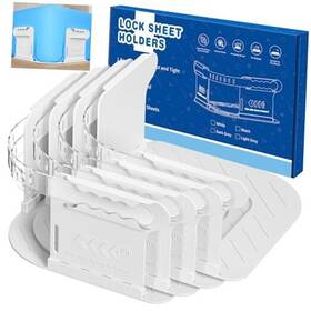 Cdgdq-1 Vrzvq Sheet Holders For Bed Corners - Plastic Fasteners Keep Sheets Firm And 4 White