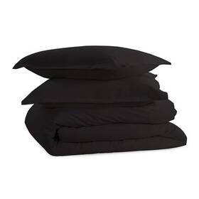 Westpoint Home 028828625663 3-piece Duvet Cover Set Easy Care Size Queen Black