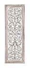 34131 White Attractive Wood Panel Wall Benzara Polished