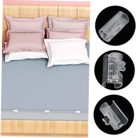Winldmonmo 759357017987 12pcs Bed Sheet Grippers Heart Pattern Adjustable No-slip Clips Queen King Full