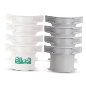 Czgdq-001 Worpeurt Lock Sheet Holders Set Of 8 - Bed Holder With Fitted 1 White&gray