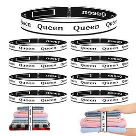 Wuher 766997222848 8pcs Bed Sheet Organizer Bands Sheets Labels For Elastic Bedding Linen Closet St