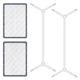 Jlm-2001 Xunesip Bed Sheet Holder Fasten Straps Adjustable Suspenders Grippers Elastic Band White