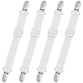 202691 Yuntop 4 Pcs Adjustable Bed Sheet Straps For Mattress Fasteners