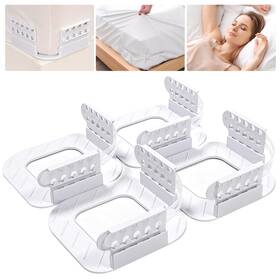 Zchlptzup 790757416970 Heavy Duty Bed Sheet Holders 4 Pack Corner Clips And Straps White Abs Pc M