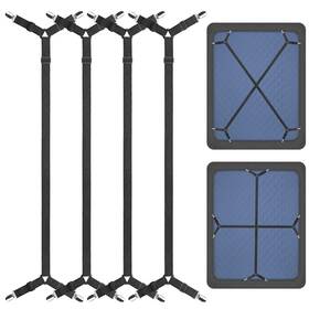 Zhoubin 779605405199 Bed Sheet Holder Straps Adjustable Elastic Crisscross Fastener Str