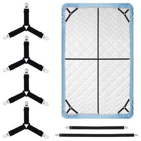 Zuhehi 732248515694 Bed Sheet Straps 4 2 Set-2 Straight Strap For The Middle And Triangle