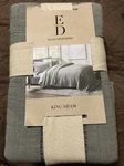 King Pillow Sham Ellen Degeneres Marmont Pebble Grey Quilted Nwt. Fixed Price $15.00.