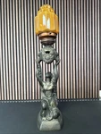 Art Deco Joan Of Arc Spelter Table Lamp Glass Specialty 1920S. Fixed Price $565.95.