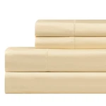 Celeste Home 610 Thread Count Pima Cotton Sheet Set, Queen, Cream. Fixed Price $83.48.