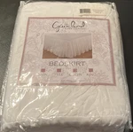Greenland Home Fashions Cotton White Queen Bed Skirt 60X80IN 15IN Drop. Fixed Price $35.99.