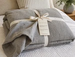 Pottery Barn Belgian Flax Linen Duvet Cover King Flagstone Gray New. Fixed Price $149.99.