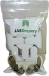 8 Pack Of Jas Drapery Padded Clips, Prevents Comforters From White. Fixed Price $16.27.