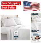 Luxury King Bed Sheets Set - 1800 Thread Count Microfiber Ultimate Comfort. Fixed Price $35.99.