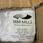 1888 Mills Queen Flat Sheet 90X120 White Lot/case. Fixed Price $116.99.