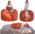 Giant Chair With Pillow, Convertible Sofa To Floor Bed, Laz. Fixed Price $231.99.