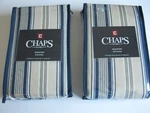 Pair Ralph Lauren Chaps Euro Pillow Shams Beauport Blue,white Tan Stripe"nip. Fixed Price $39.00.