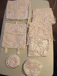 American Homeware 9-PIECE Set Nice Quality Vinyl Tote Storage Travel Bag Used. Fixed Price $15.00.