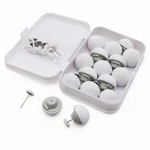 Duvet Pins 16 Set, Comforter Clips, Double Sided Fabric Fasteners, White. Fixed Price $27.98.