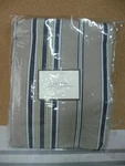 Pottery Barn Collins Headboard Slipcover Ticking Stripe Fabric Green Taupe. Fixed Price $59.00.