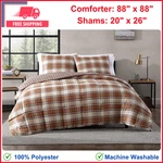 Eddie Bauer - Queen Comforter Set, Soft And Reversible Alt Down Bedding, 3 Piece. Fixed Price $54.40.